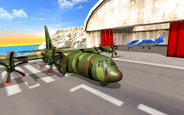 War Plane Flight Simulator Challenge 3D android App screenshot 1