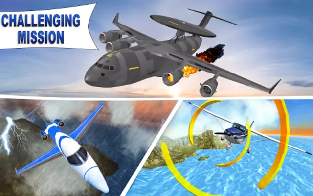 War Plane Flight Simulator Challenge 3D android App screenshot 5